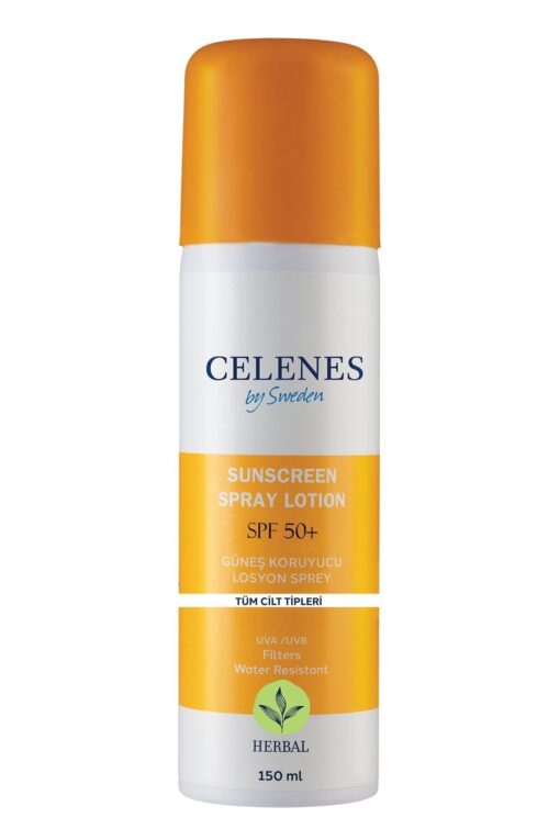 اسپری ضد آفتاب سلنس 150 میل مناسب انواع پوست celenes sunscreen spray lotion spf 50